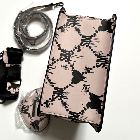 NWT STEVE MADDEN Graffiti Heart Satchel Crossbody + Pouch – Dual Compartment - Picture 9 of 10